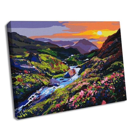 Ideyka Sunrise in the Mountains Painting by Numbers Kit